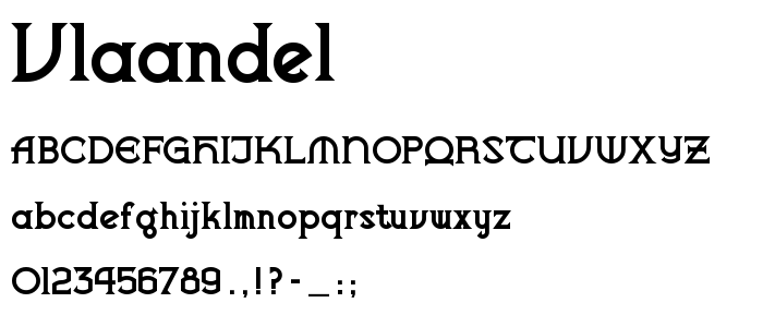 Vlaande1 font