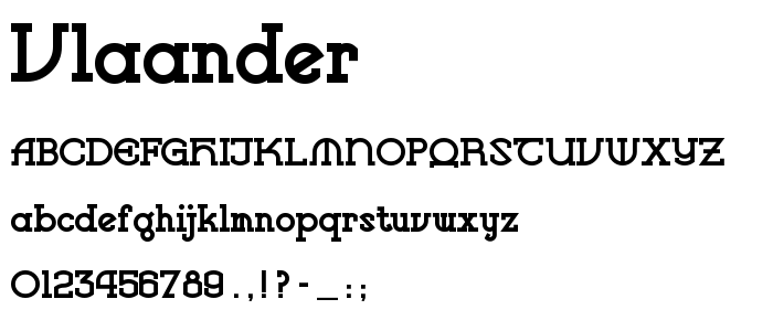 Vlaander font