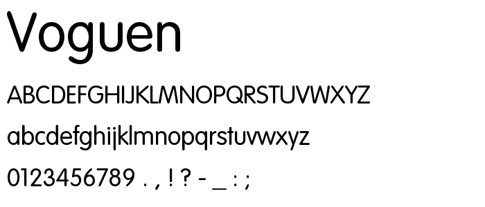 Voguen font