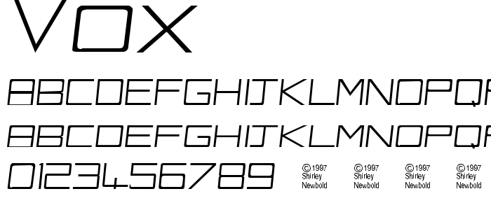 Vox font