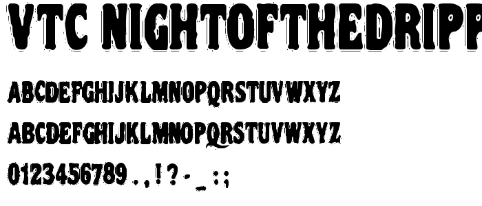 Vtc_Nightofthedrippydeadcaps font