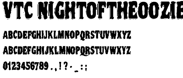 Vtc_Nightoftheooziedeadcaps font