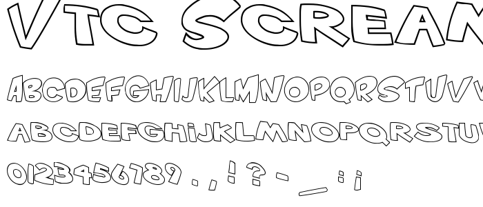Vtc_Screamitloud_Outline_Regular font