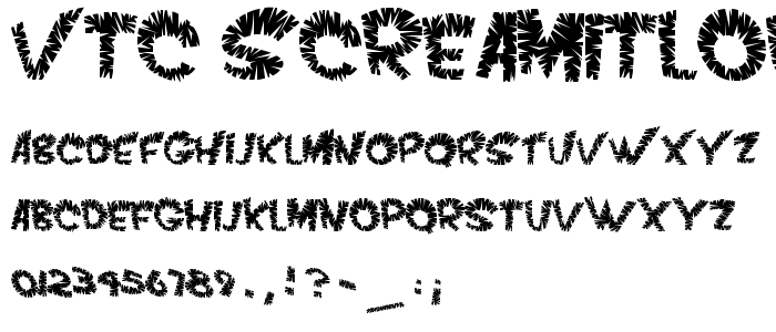 Vtc_Screamitloudsliced_Regular font