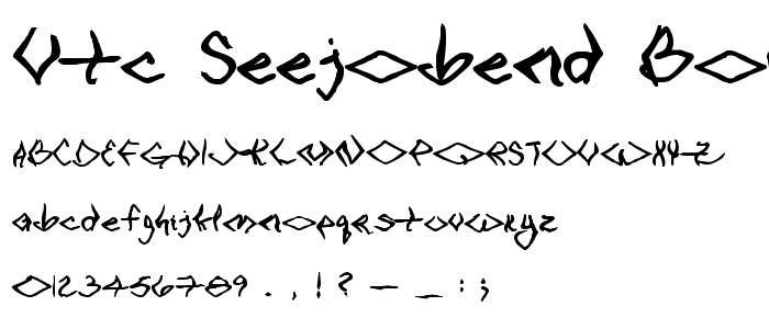 Vtc_Seejobend_Bold font