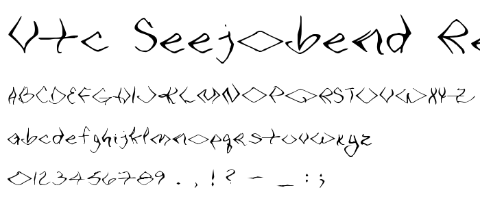 Vtc_Seejobend_Regular font