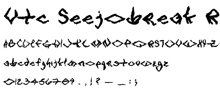 Vtc_Seejobreak_Regular font