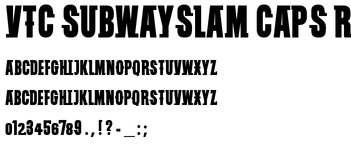 Vtc_Subwayslam_Caps_Regular font