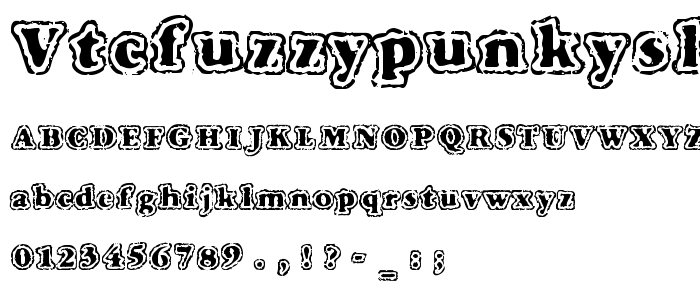 Vtcfuzzypunkyslippers font