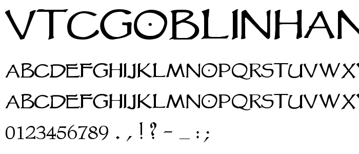 Vtcgoblinhand font