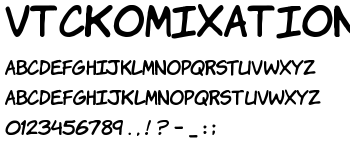 Vtckomixationhand font