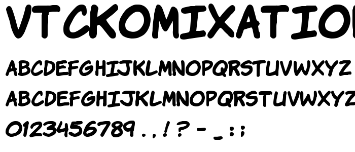 Vtckomixationhandbold font