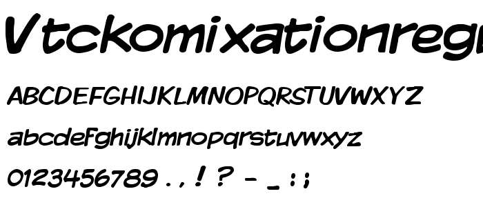 Vtckomixationregular font