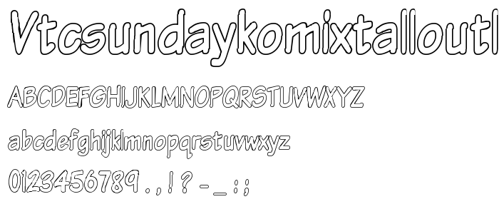 Vtcsundaykomixtalloutline font