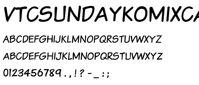 Vtcsundaykomixcaps font