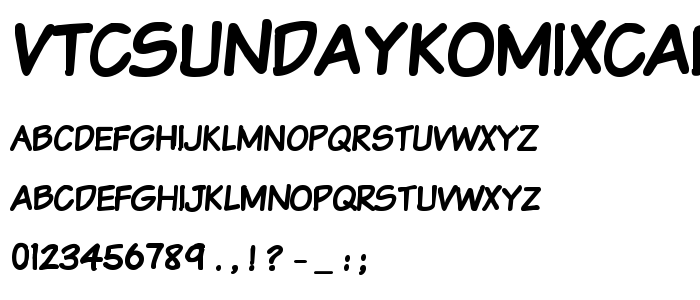 Vtcsundaykomixcapsbold font