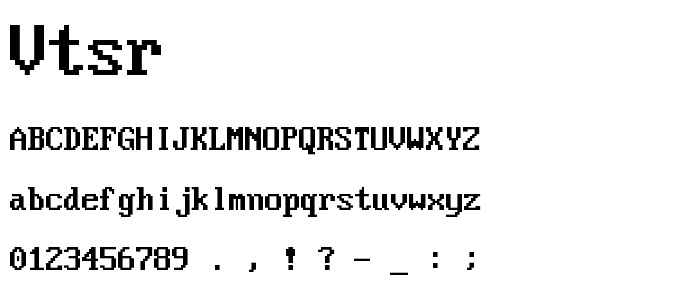 Vtsr font