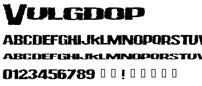 Vulgdop font