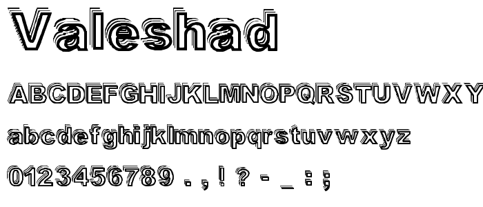 Valeshad font