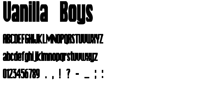 Vanilla_Boys font