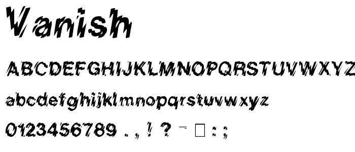 Vanish font