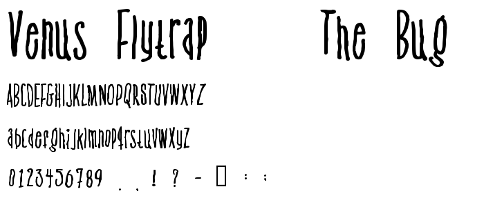 Venus_Flytrap____The_Bug font