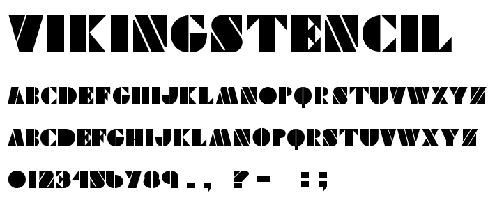 Vikingstencil font