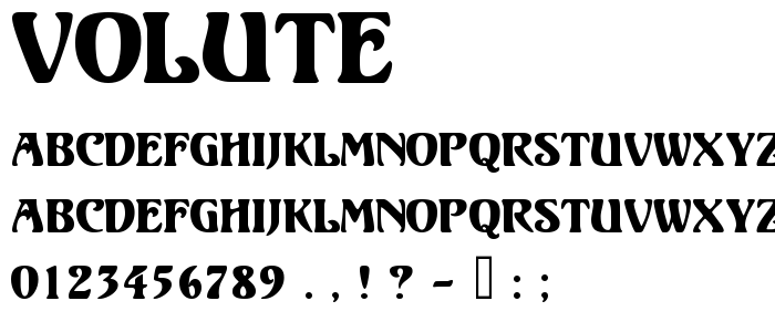 Volute font