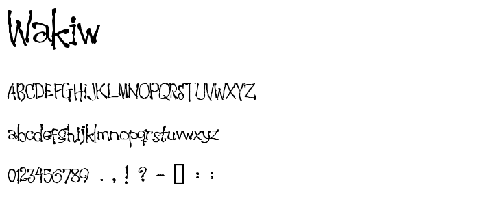 Wakiw font