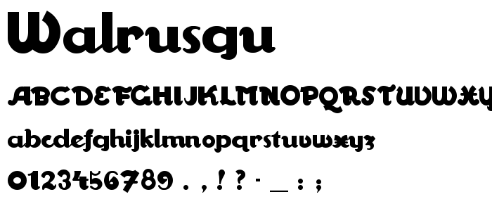 Walrusgu font
