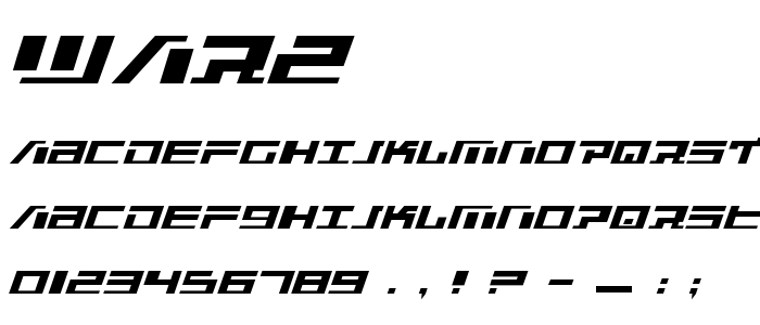 War2 font