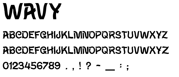 Wavy font