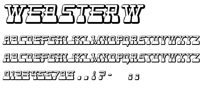 Websterw font
