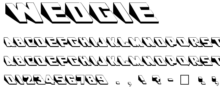 Wedgie font
