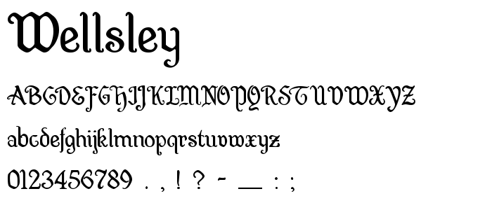 Wellsley font