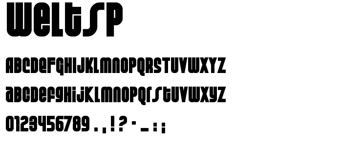 Weltsp font