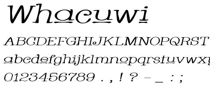 Whacuwi font