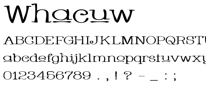 Whacuw font