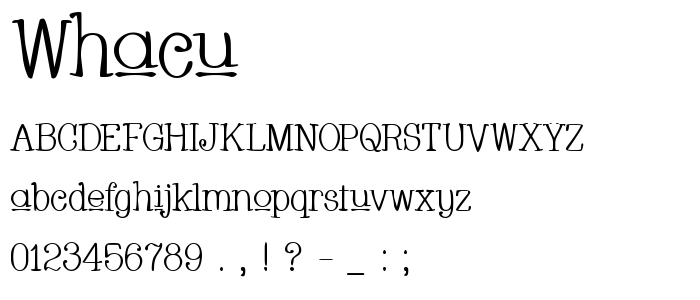 Whacu font