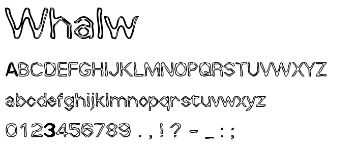 Whalw font