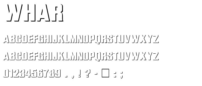 Whar font