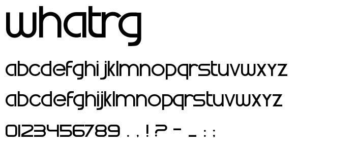 Whatrg font