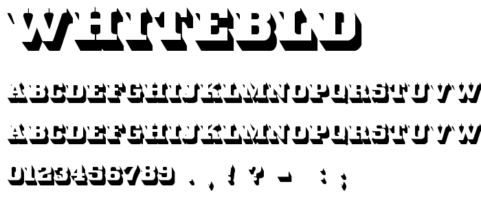 Whitebld font