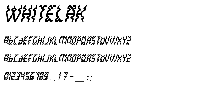 Whitelak font