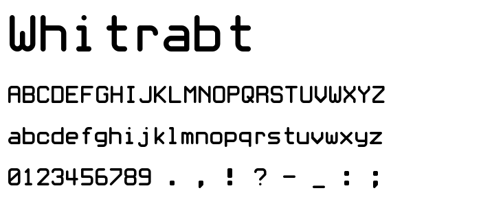 Whitrabt font