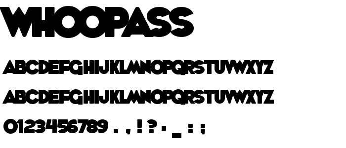 Whoopass font