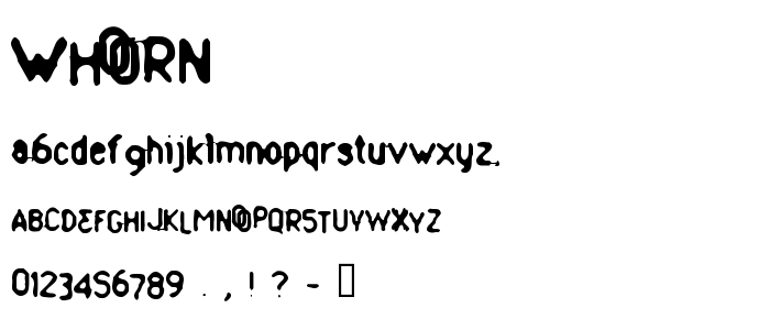 Whorn font