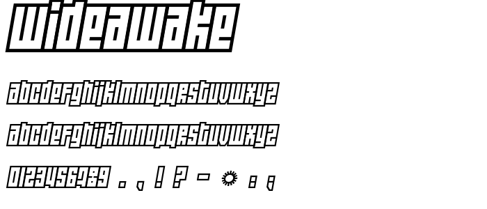 Wideawake font