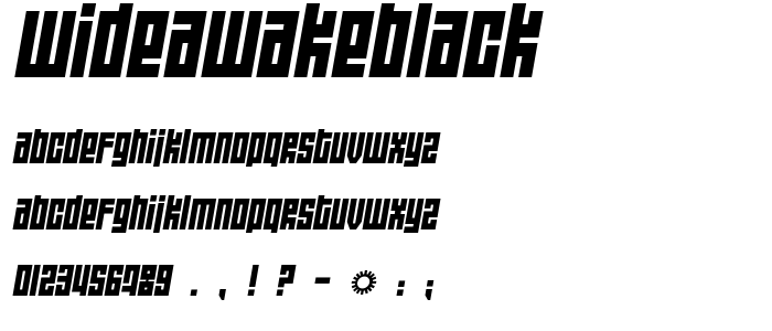 Wideawakeblack font