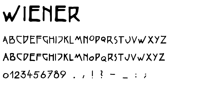 Wiener font